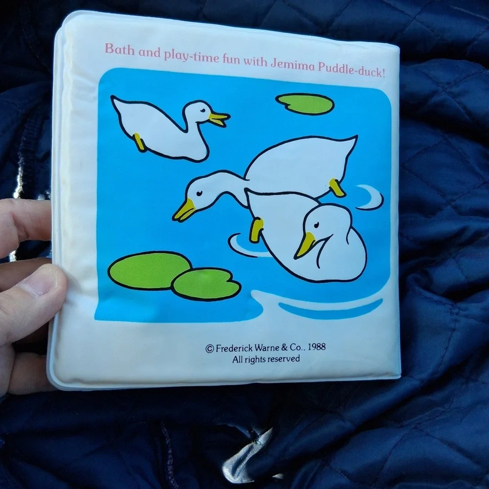 Vintage‎ Beatrix Potter Baby Bath Book Jemima Puddleduck EUC 1988 Rare HTF 80s